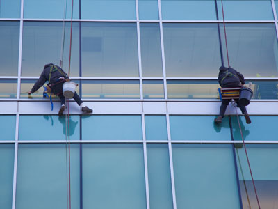 High-flying grime-fighters.