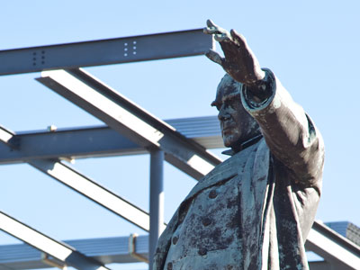 William McKinley helps to build the new downtown library.