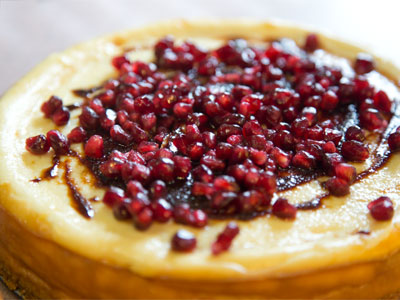 I`m thankful for, among many other things, pumpkin pomegranate cheesecake.