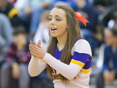 Cheering on the Crusaders.  Wait -- I mean Warriors.