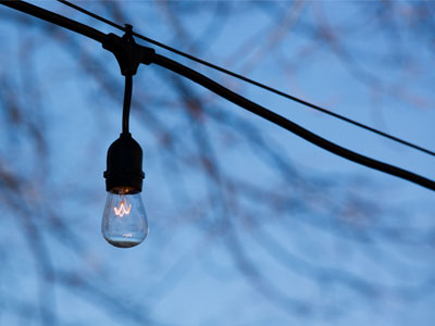 Lights on for safety.