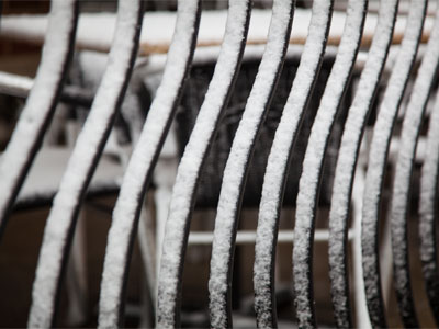 The snow was wet and heavy and stuck to everything.