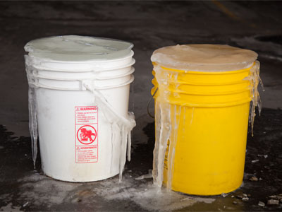 Physics lesson:  when water freezes, the ice rises.  If it didn`t, the oceans would freeze and we`d all be dead.