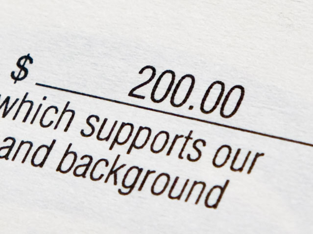 The laugh of the day came when I saw how much a certain performing arts organization wants me to donate to them.