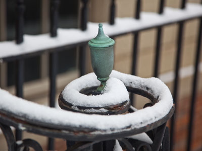A silent swirl of snow.