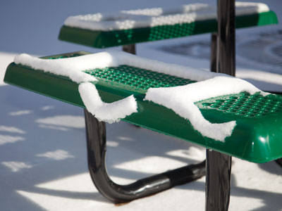 Bright sun and melting snow put a smile on my face.