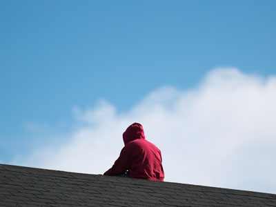 On the roof it`s peaceful as can be, and there the world below can`t bother me. GERRY GOFFIN