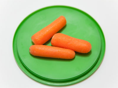 Carrots for dinner make up for the candy bar for lunch.