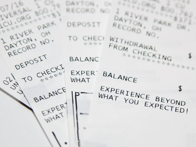 Getting five receipts for one trip to the ATM is beyond what I expected.