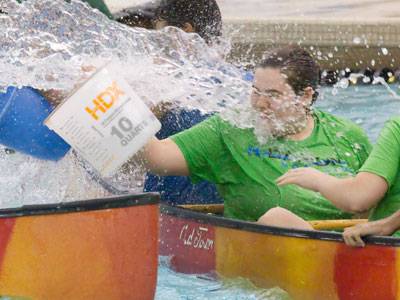 This activity encourages everything your mother told you not to do, including eating and then going into the water.