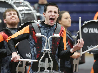 They shout too, since banging drums isn`t loud enough.