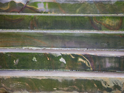 Stone steps, cut from a quarry about 110 years ago.