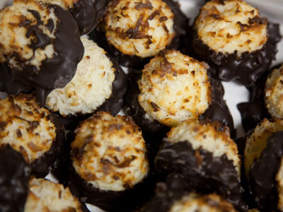 The smell of chocolate was too much to resist, so there is now one less in the box than you see in this photo.