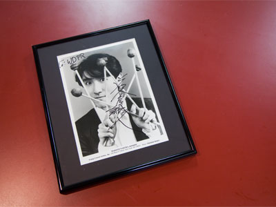 Taken down from the wall to make room for a fire alarm.