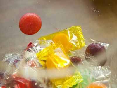 Maybe this is how I got sick:  eating pre-licked candy.