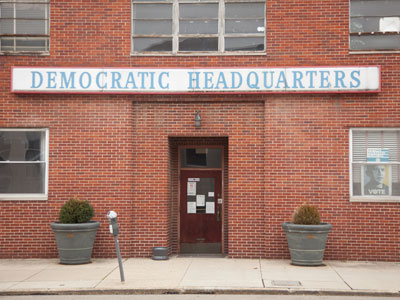 There`s still an Obama poster in the window.