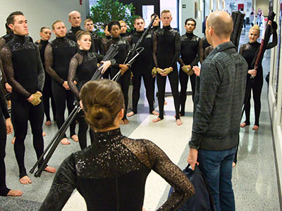 Just before Onyx performed in the state championship, a team leader challenged them with a hallway pep talk.
