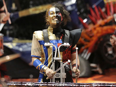 A multicolored performance.