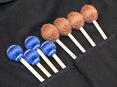 The percussionist`s arsenal.