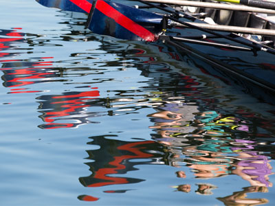 Rowers and their oars.