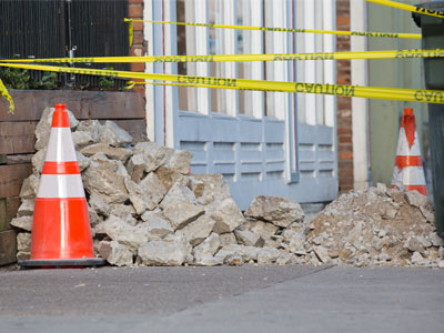 The Oregon District right now.  Watch your step.