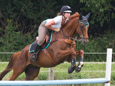 She asked me, `Did you get a shot of me falling off my horse?`  I said, `No, I missed it.  Let me know next time.`