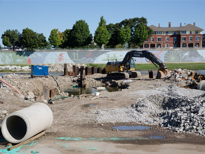 The Great Miami River, as improved by humans.