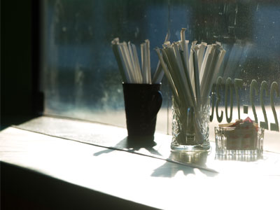 The lunch counter long before lunchtime.