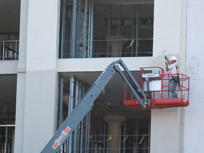 I can`t imagine painting an entire building with a roller (see October 25, 2016).