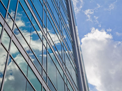 Reflections on downtown Dayton.