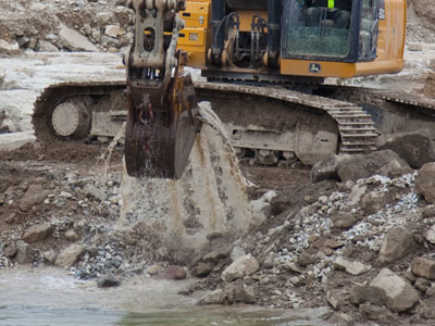 Now they`re moving rocks, dirt AND water.