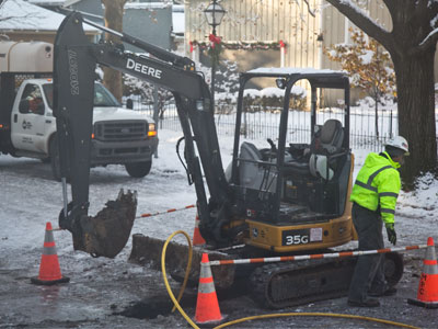 It`s 11 degrees outside, so what better time to replace the gas pipes that provide heat to my house?