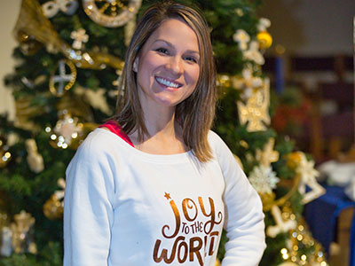 She`s got joy, joy, joy, joy down in her heart.