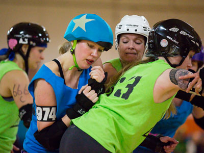 A couple of official photographers were inside the ring, but I preferred the `Suicide Seating` area near the turn.