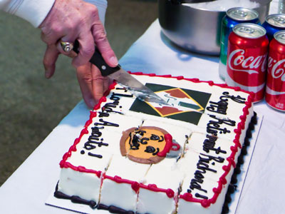 Cake is good for you, especially with a can of Coke.
