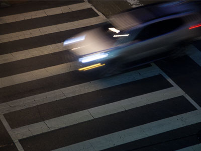 A crosswalk is a dangerous place.