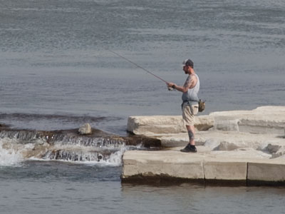 If I was a fish, I`d be nowhere near those rocks.