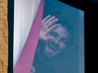 Random dude tapped on window until I took his picture.