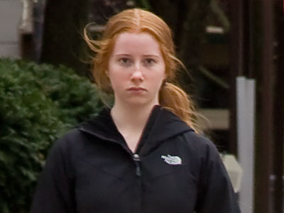 Ginger on a windy day.