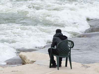 I`m sittin` on the dock of the bay watchin` the tide roll away.  OTIS REDDING
