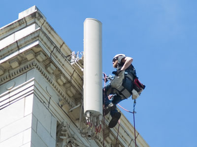 He risks his life so your cell phone will work.