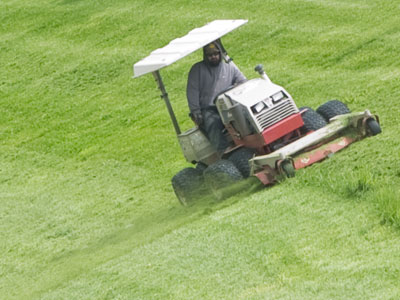 And you thought mowing your yard was bad.