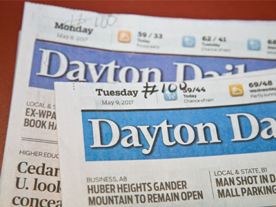 Blue, like the news itself, changes from day to day.