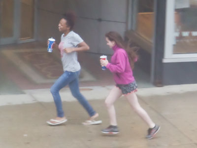Some people walk calmly down the sidewalk when it rains.  I don`t waste my time taking pictures of them.