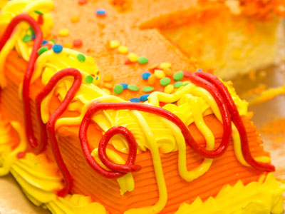 Once a year I`ll eat cake, even if it`s orange.