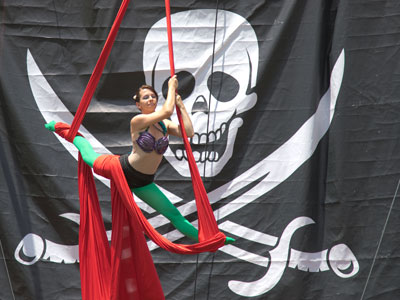 Pirates and mermaids on the midway.