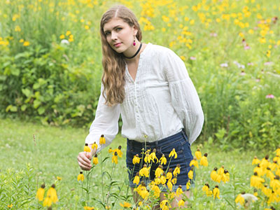 Nature girl in the prairie.