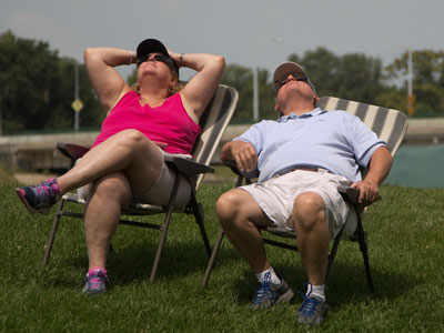 Others used simpler methods of viewing the eclipse.