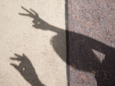 This was the simplest method of eclipse watching I saw.