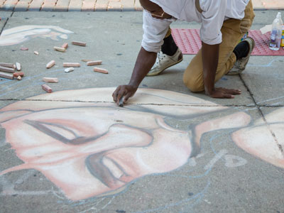 He must go through a lot of chalk.